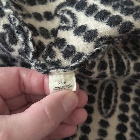 Moth by Anthropologie Draped Wool Blend Jacquard Sweater Vest - Size XS - Picture 7 of 8